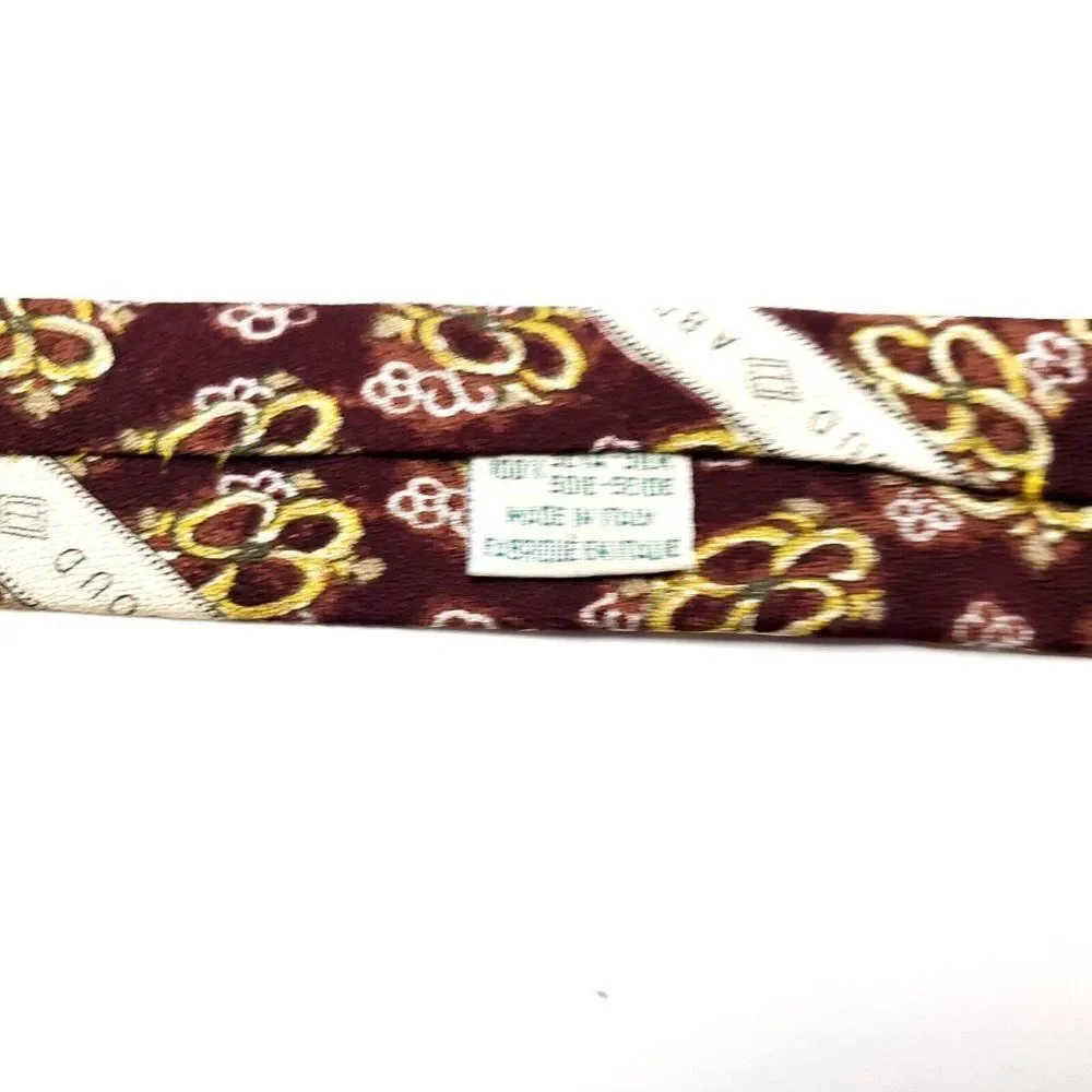 Joseph Abboud Print Floral‎ Red Wide Silk Tie